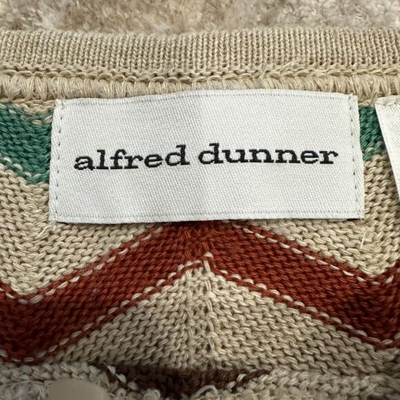 Alfred Dunner Women's S Multicolor Chevron Striped Short Sleeve Lightweight Top - Picture 2 of 11